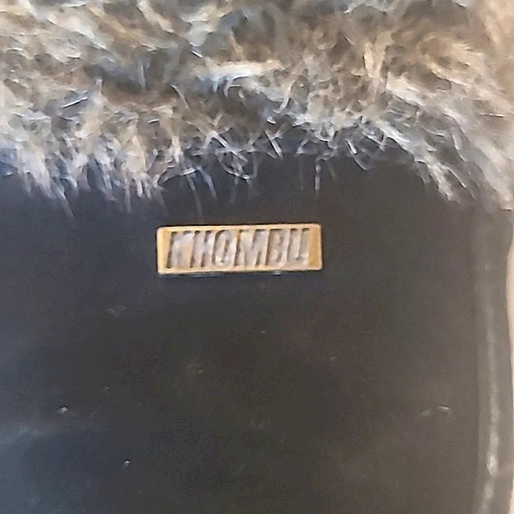 Khombu The Slope Snow Duck Boot Faux Fur Leather Rubber Sole Lace Up Water Proof
